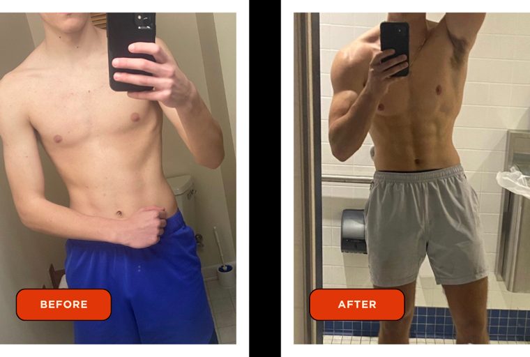 Jack's transformation, before and after